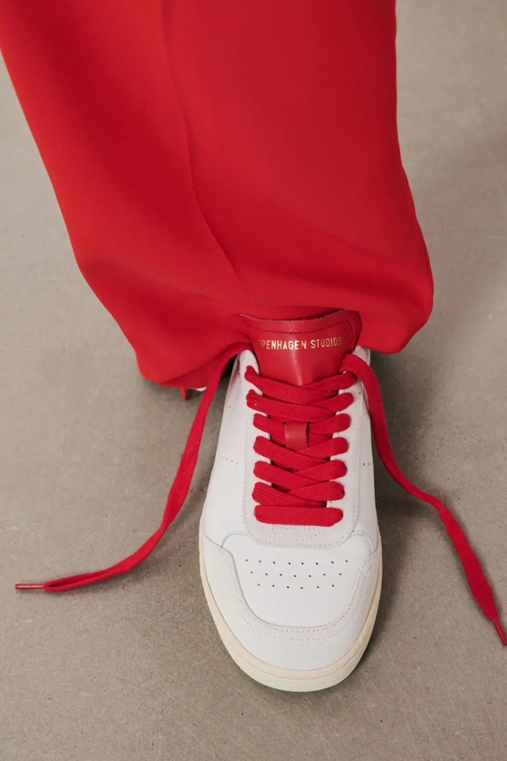 COPENHAGEN STUDIOS Sneaker-Cph255 Leather Mix Weis Rot