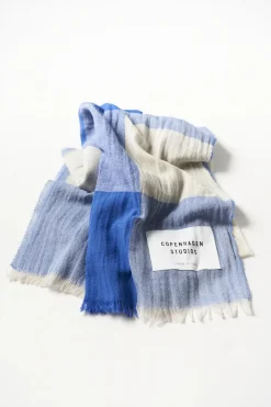 COPENHAGEN STUDIOS Schals-Cph Shawl 7 Cotton Mix Creme/Blau