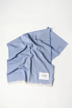 COPENHAGEN STUDIOS Schals-Cph Shawl 8 Cotton Mix Creme/Blau