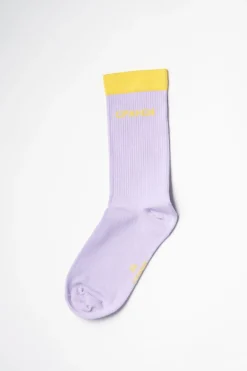 COPENHAGEN STUDIOS Socken-Cph Socks 2 Cotton Blend Lavendel/Gelb