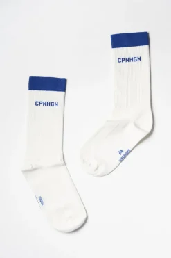 COPENHAGEN STUDIOS Socken-Cph Socks 2 Cotton Blend Gebrochenes Weis/Blau