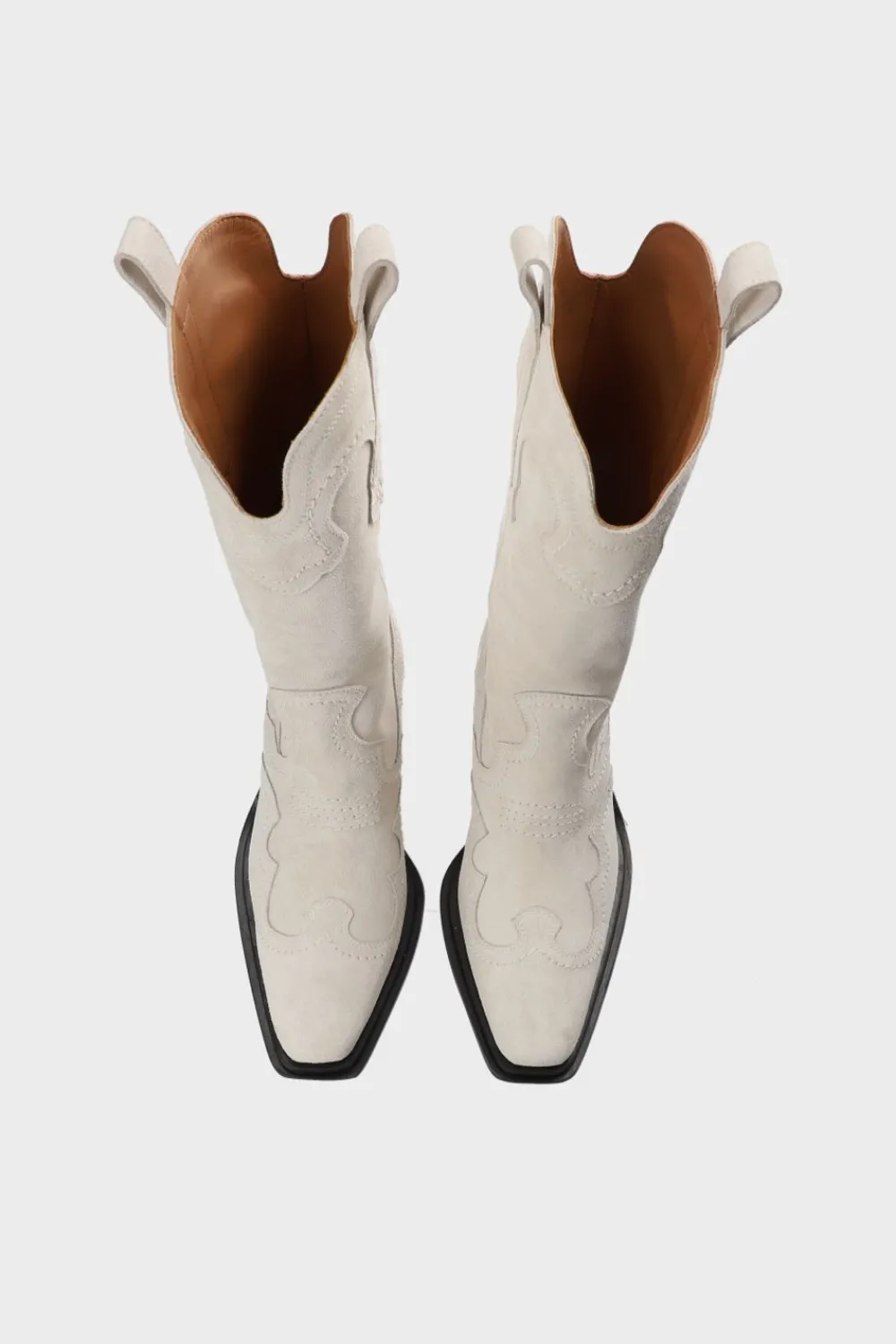 COPENHAGEN STUDIOS Westernstiefel-Cph233 Suede Cremefarben