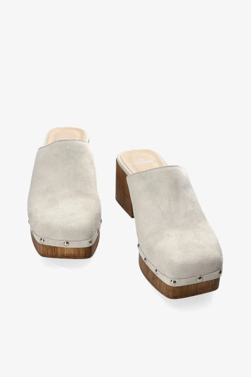 COPENHAGEN STUDIOS Pantoletten-Cph793 Suede Cremefarben