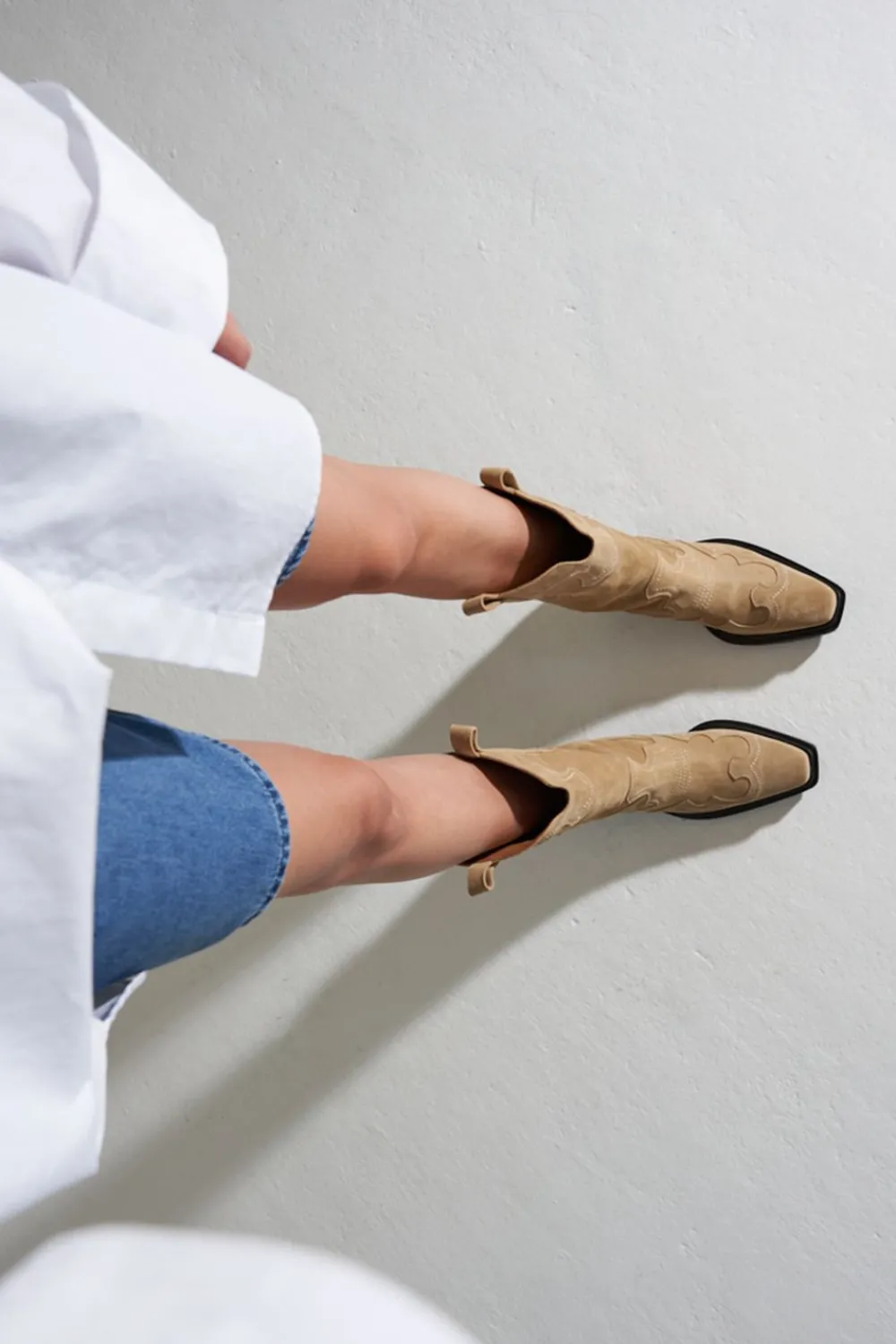 COPENHAGEN STUDIOS Westernstiefel-Cph233 Suede Sand