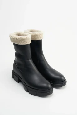 COPENHAGEN STUDIOS Stiefel-Cph668 Vegan Teddy Nappa Schwarz