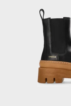 COPENHAGEN STUDIOS Stiefel-Cph686 Vitello Schwarz/Cognac
