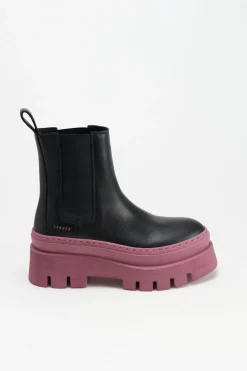 COPENHAGEN STUDIOS Stiefel-Cph686 Vitello Schwarz/Fuchsia