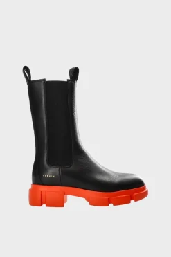 COPENHAGEN STUDIOS Stiefel-Cph500 Vitello Schwarz/Orange