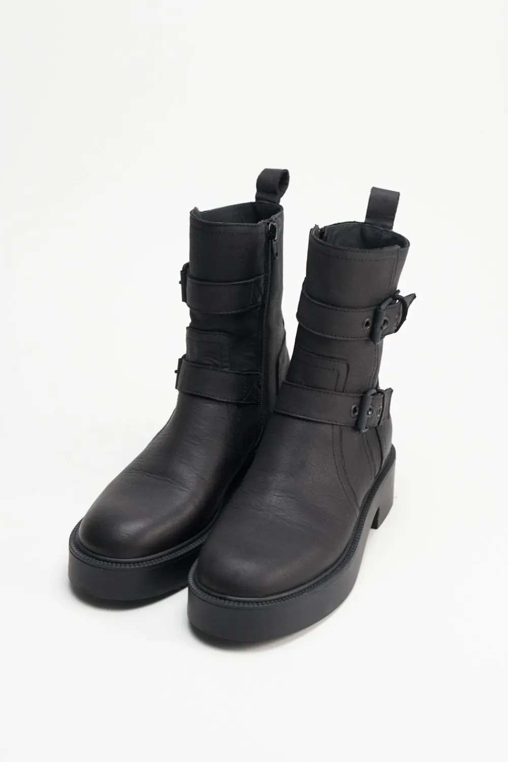 COPENHAGEN STUDIOS Stiefel-Cph641 Washed Vitello Schwarz