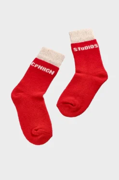 COPENHAGEN STUDIOS Socken-Cph Wool Socks 2 Wool Mix Rot