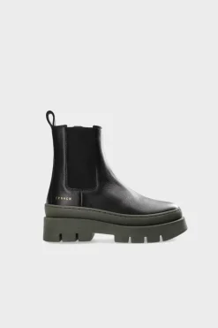 COPENHAGEN STUDIOS Stiefel-Cph686K Vitello Schwarz Grun